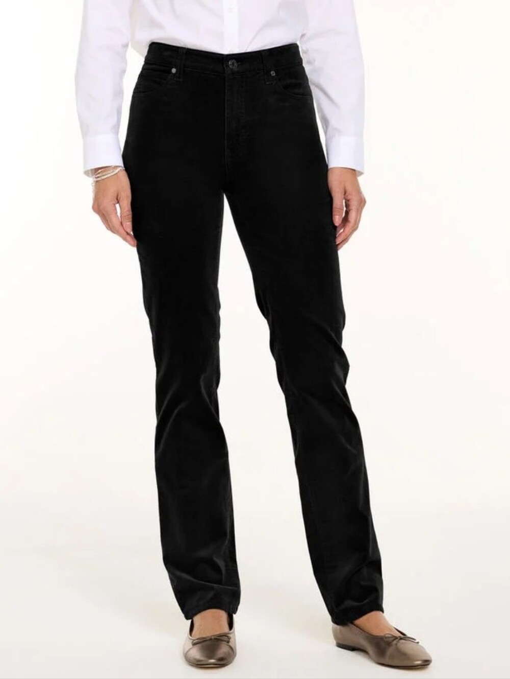 Talbots Pants Black Corduroy Straigh Leg Size 10